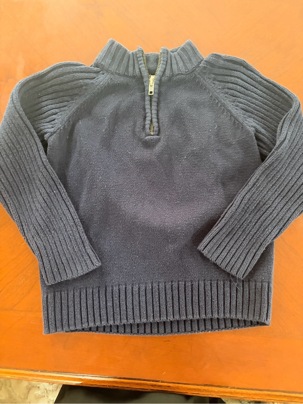 Gymboree Navy Half-Zip Ribbed Sweater